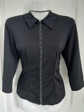Black Button-Up Blouse